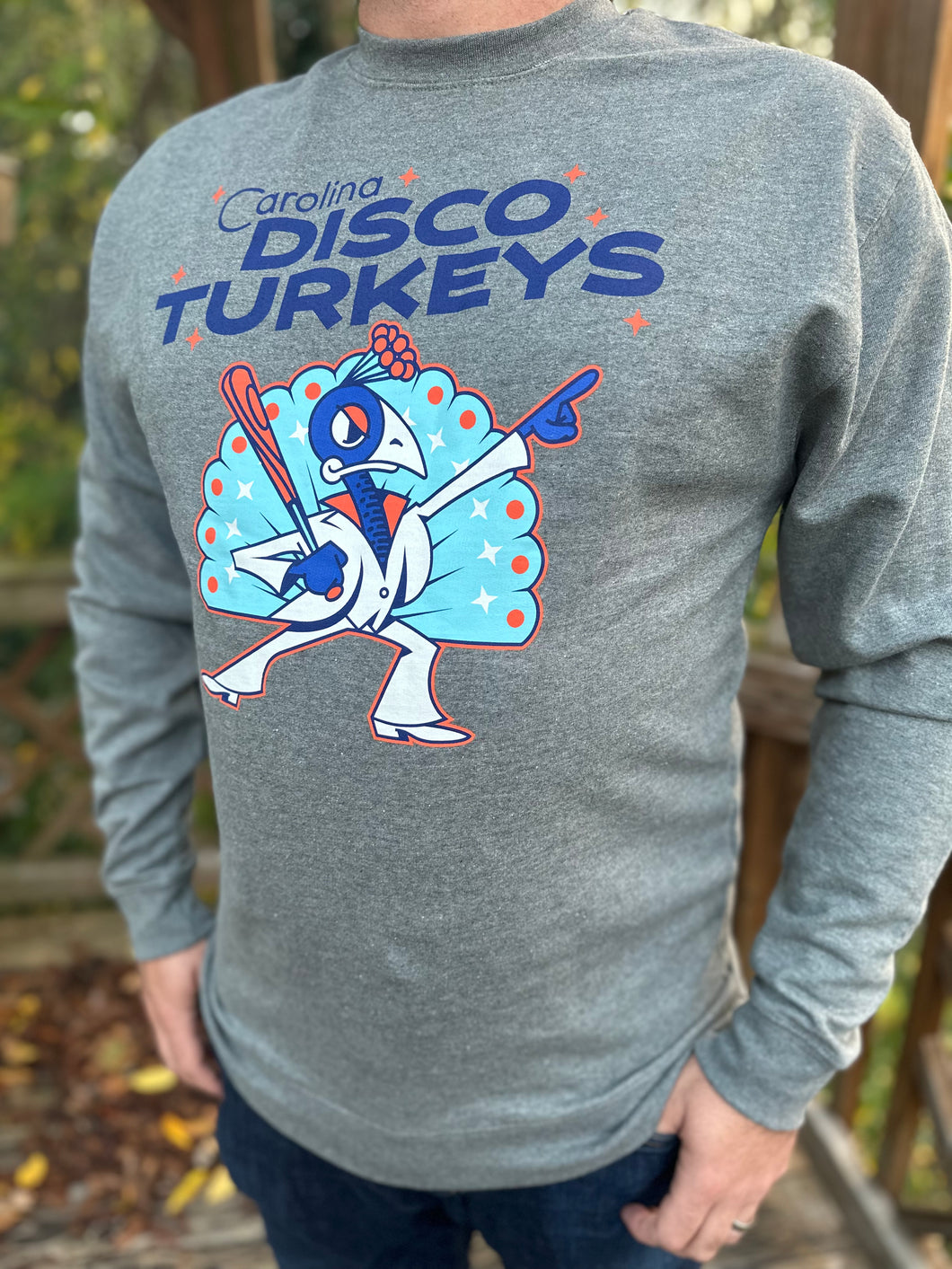 Disco Turkeys Crew Neck Sweatshirt - Full logo