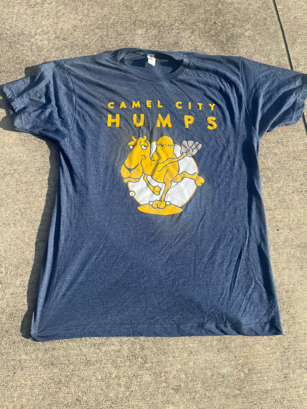 Camel City Humps navy logo tee