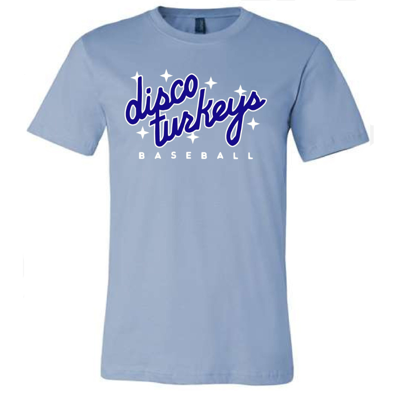 Baby Blue Script Tee